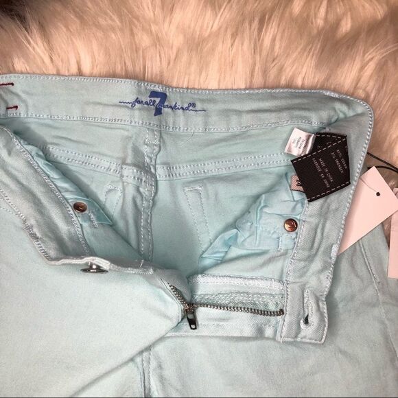 7 for all mans kind girls mint denim shorts sz 14 - Picture 2 of 7